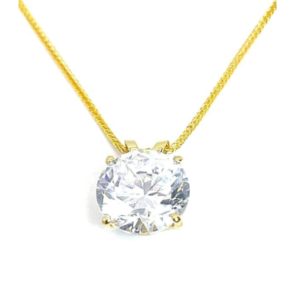 18k Luxury Necklaces for women 1.5ct Diamond Pendant Necklace 18kt SOLID GOLD Jewelry