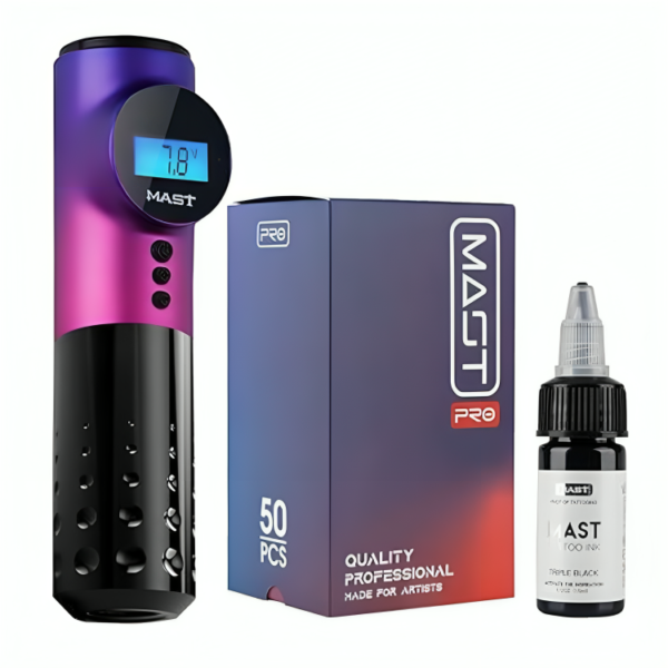 Mast Archer Wireless Tattoo Pen Machine Kit, 50Pcs Pro Tattoo Cartridges Needles kit