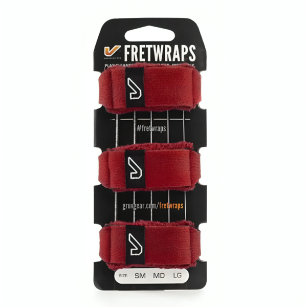 Gruv Gear FretWraps HD 3-Pack"Fire" Guitar String Muters, Red, Small