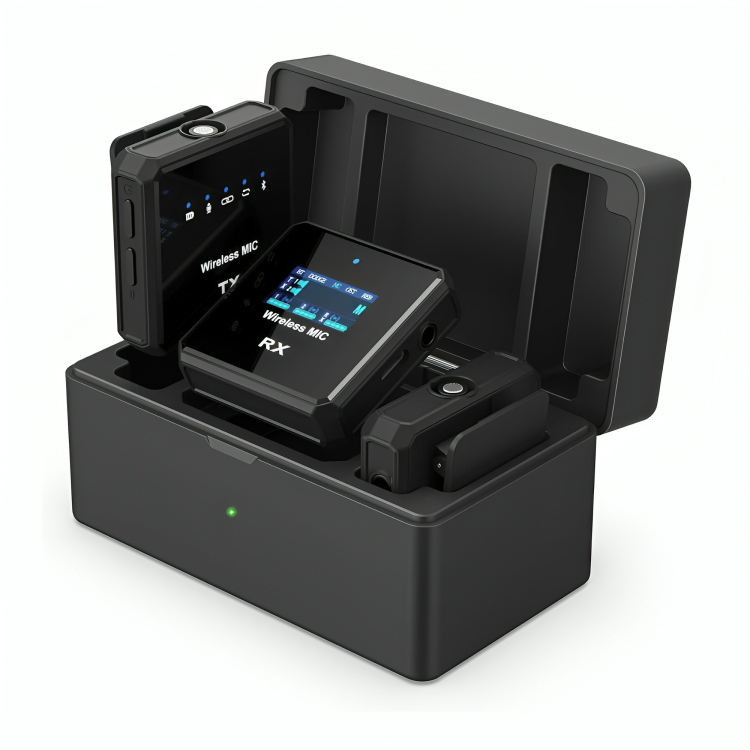 Untitled-design-2024-08-07T102340.786-1.png Wireless Lavalier Microphone with Noise Cancellation, 656 ft Range - Image 1