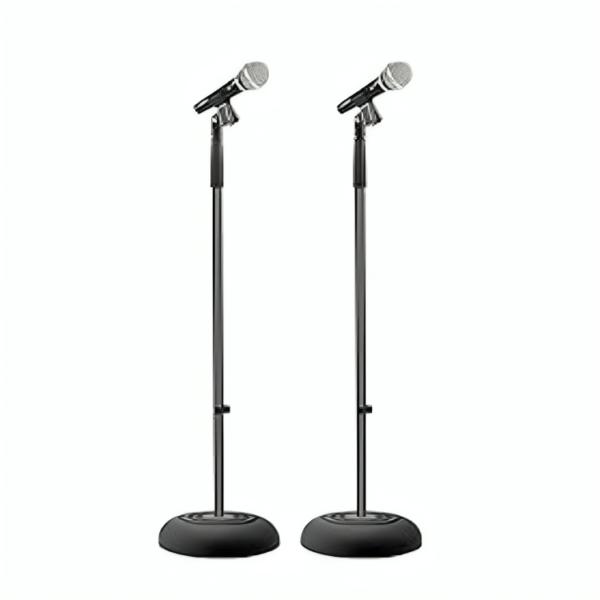Pyle Universal Compact Base Microphone Stand - 2.8 to 5 Ft Height