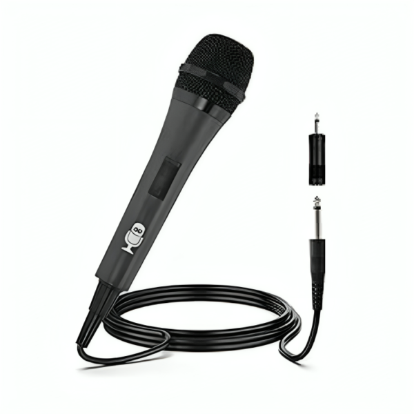 Singing Machine Wired Microphone for Karaoke, (Black)
