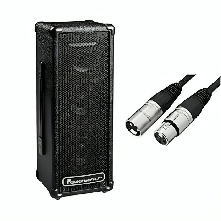 Untitled-design-2024-08-07T141150.266-1.png PA System (PW50),Black & Amazon Basics XLR Microphone Cable for Speaker - Image 1