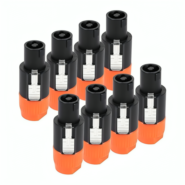 Pack of 8 Speakon Connectors, 8pcs NL4FC NL4FX NL2FC 4 Pole Speak