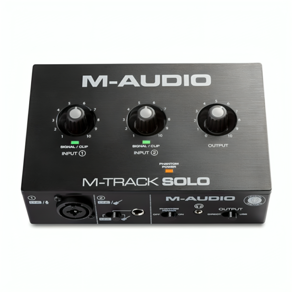 M-Audio M-Track Solo – USB Audio Interface for Recording, Streaming and Podcasting