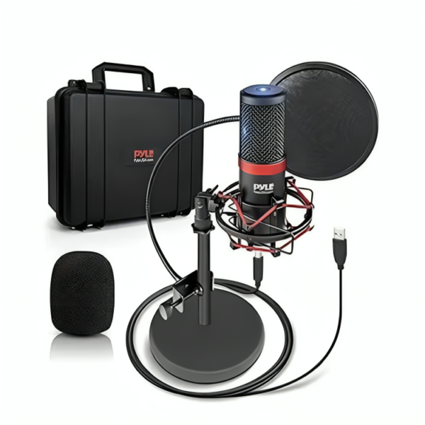 Pyle USB Microphone Podcast Recording Kit - Audio Cardioid Condenser