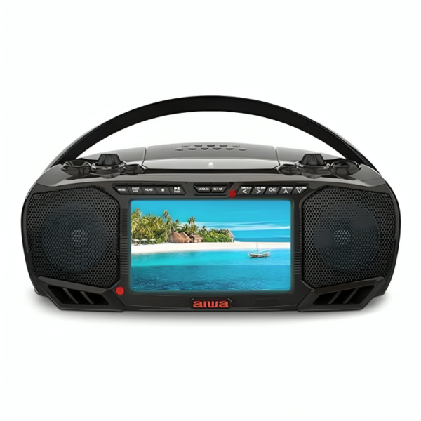 Aiwa Portable Boombox, Crystal Clear Sound with 3W x 2 Speakers and Bass Function